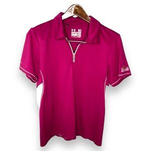 Under Armour Magenta Golf Polo Shirt